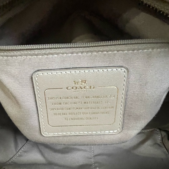 Coach 37099 Blake Carryall Croc Embossed Satchel Swagger Stone Beige Leather - Picture 9 of 10